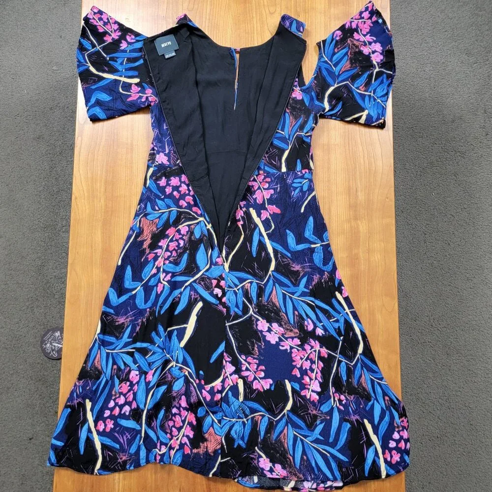 Maeve x Anthropologie Elia Cold Shoulder Dress Flutter Sleeves - 0P - Picture 6 of 11